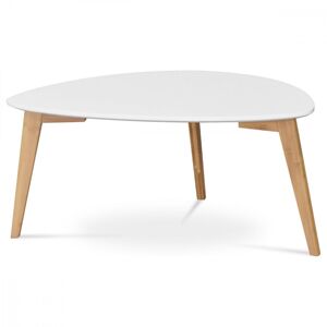 AUTRONIC AF-1182 WT Stůl konferenční 85x48x40 cm,  MDF bílá deska,  nohy bambus přírodní odstín